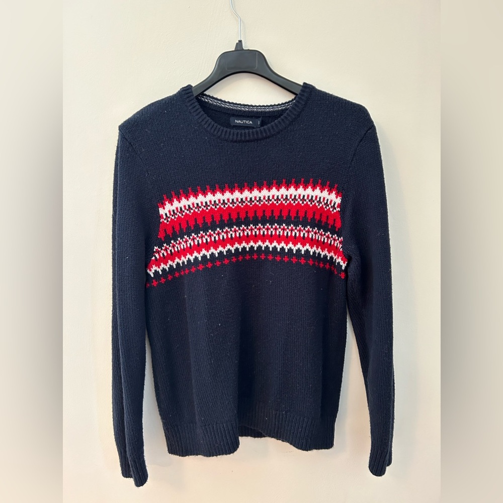 Nautica Men's Crewneck Navy Blue Sweater (XL)